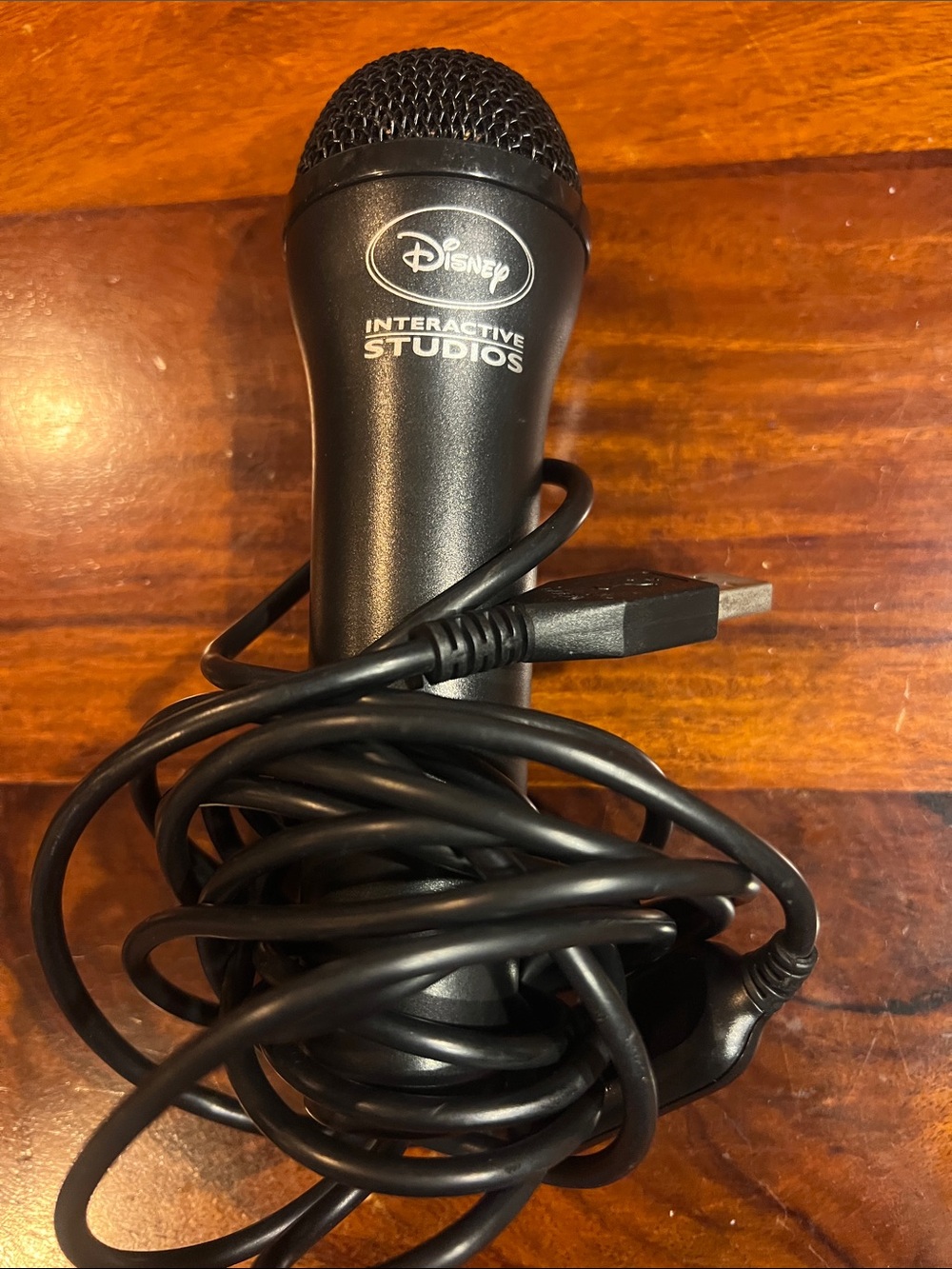 Disney Black USB Microphone with Interactive Studios Logo